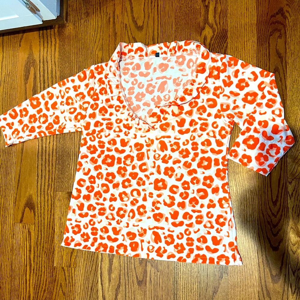 Michelle McDowell 3/4 sleeves top size large